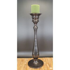 Large 16" Black Metal Taper Candlestick Holder India 2005 Target Home Decor